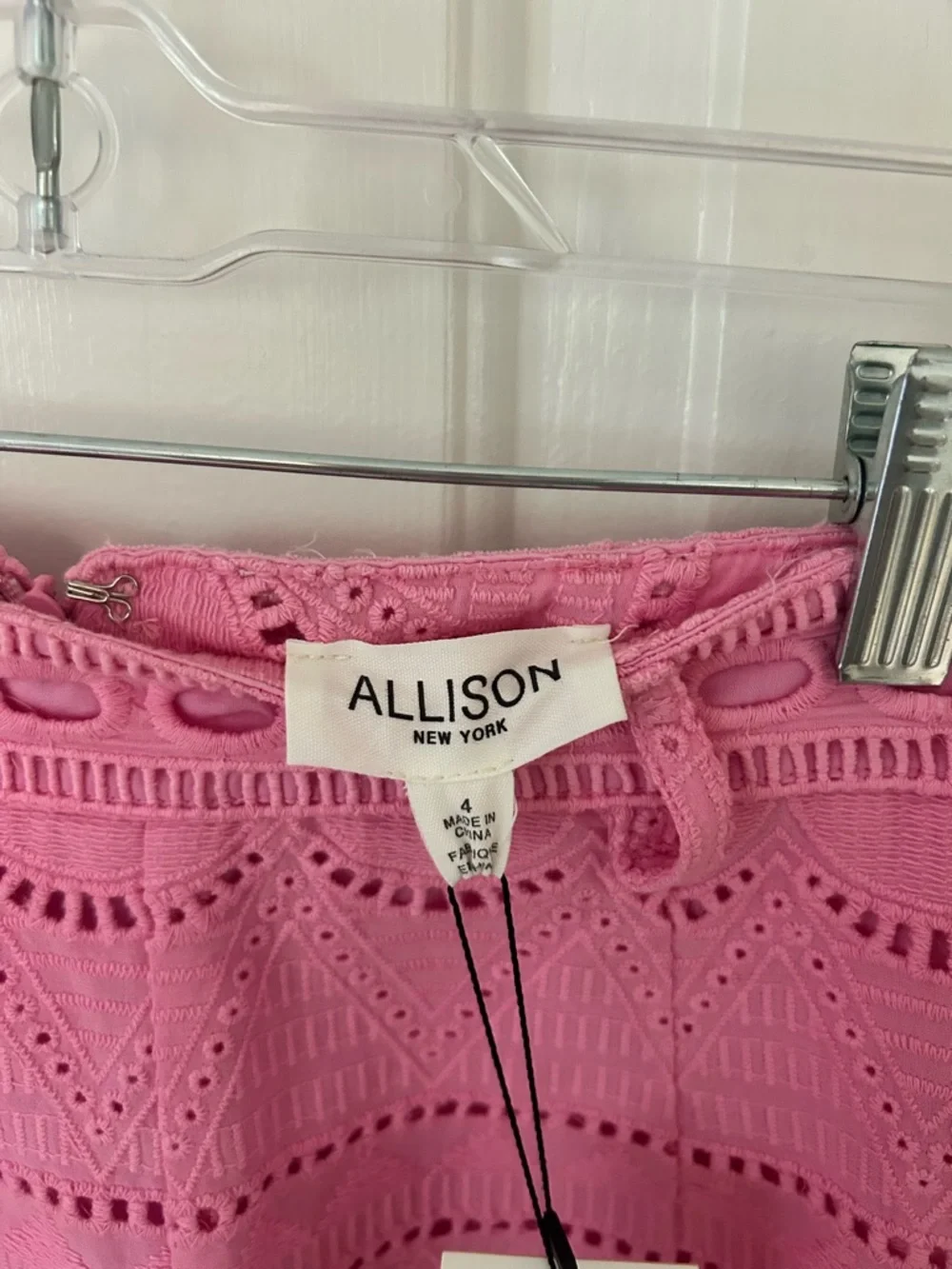 Allison New York Eva Eyelet Shorts In Bubblegum Pink - Picture 5 of 5